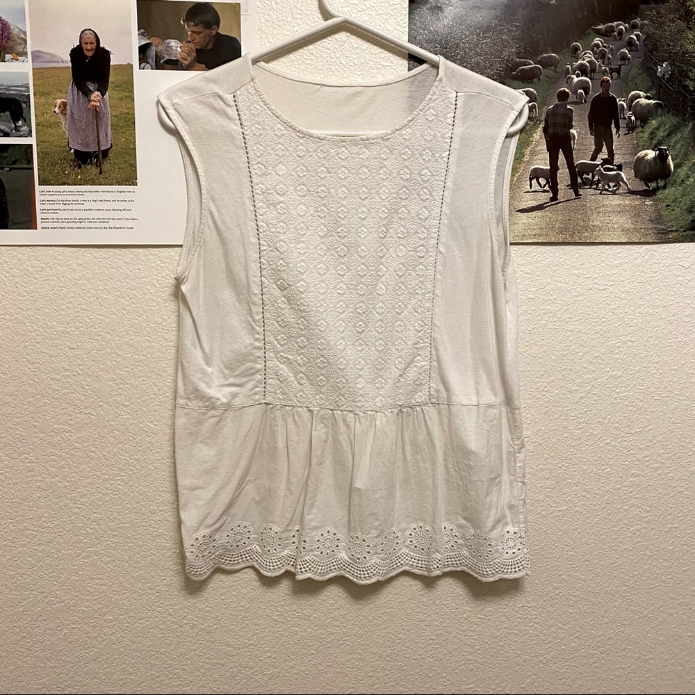 WHITE DRESSY TANK TOP